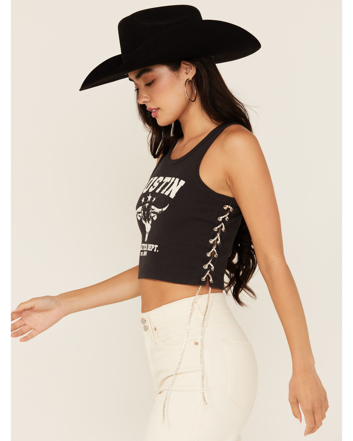 Blended Women's Austin Lace-Up Graphic Tank