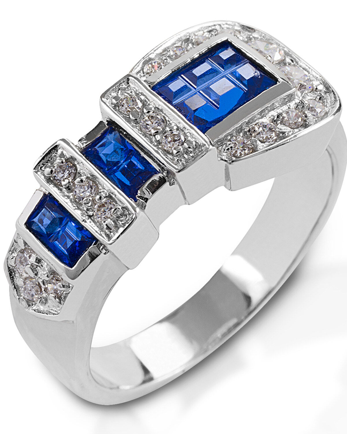 Kelly Herd Women's Blue Ranger Style Buckle Ring