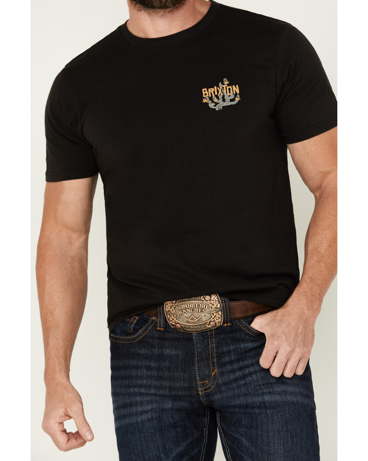 Brixton Men's Valley Cactus Short Sleeve graphic T-Shirt