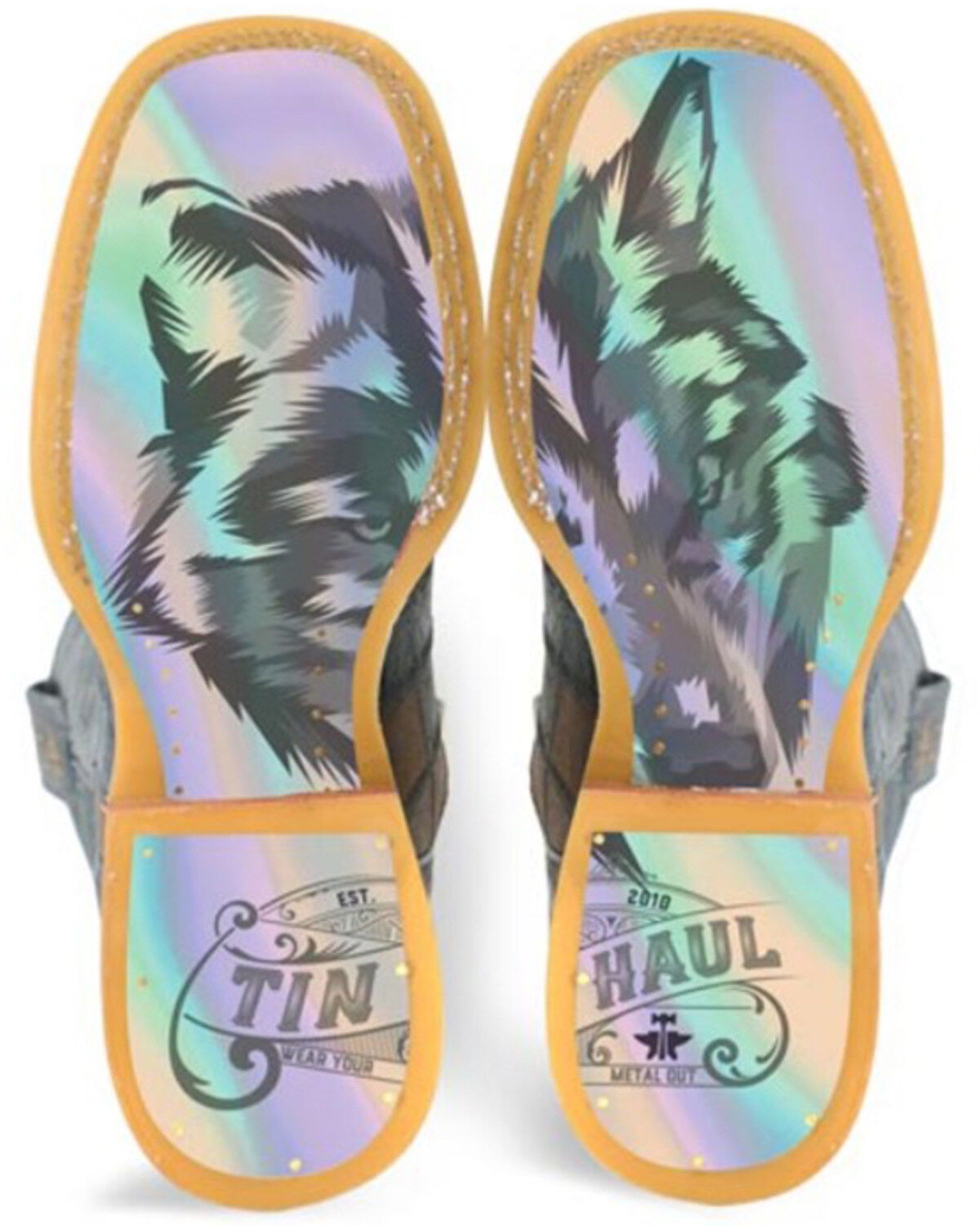 Tin Haul Men's Wolf Western Boots - Broad Square Toe