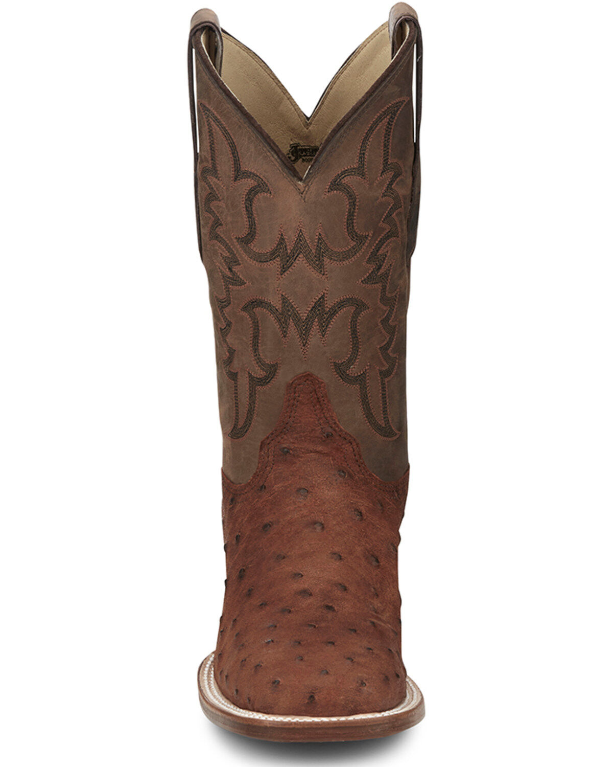 Justin Men's Full-Quill Ostrich Exotic Boot - Square Toe