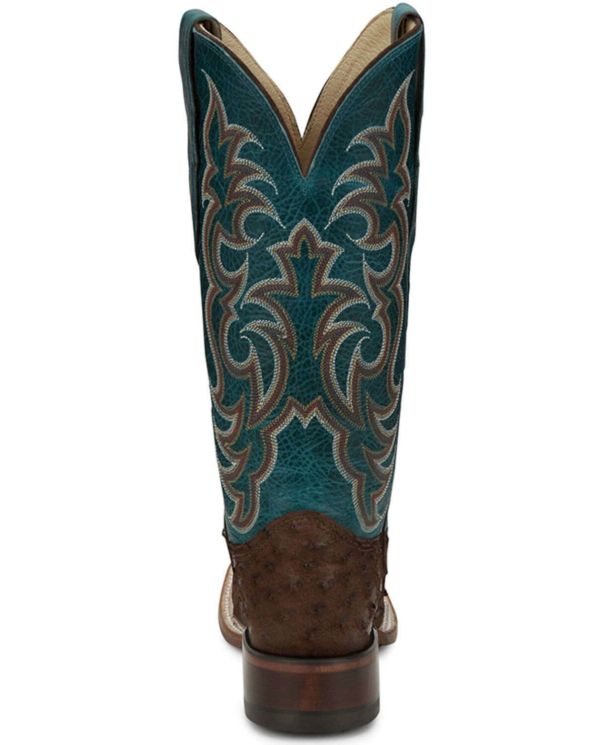Justin Women's Exotic Full Quill Ostrich Western Boots - Broad Square Toe