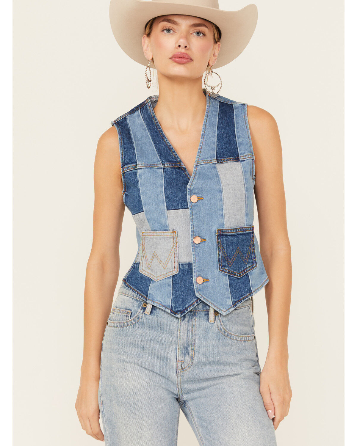 Wrangler x Lainey Wilson Women's Patchwork Denim Vest