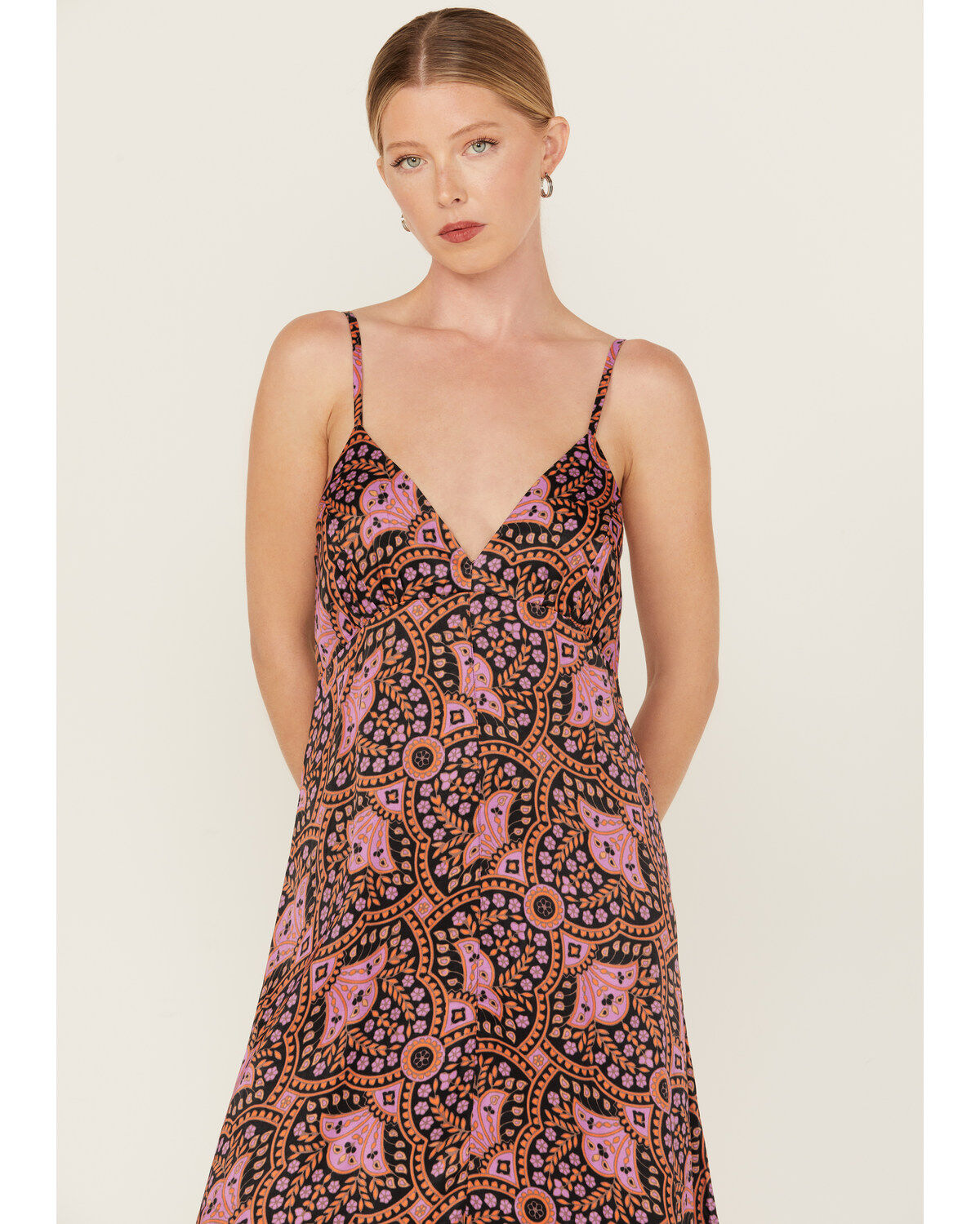 Jen's Pirate Booty Women's Cassia Print Slip Midi Dress