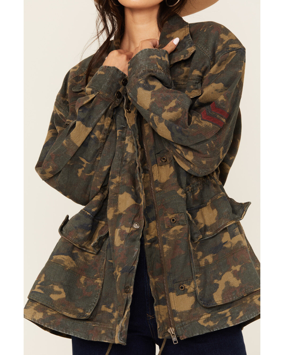 Free People Women's Arya Utility Camo Print Jacket