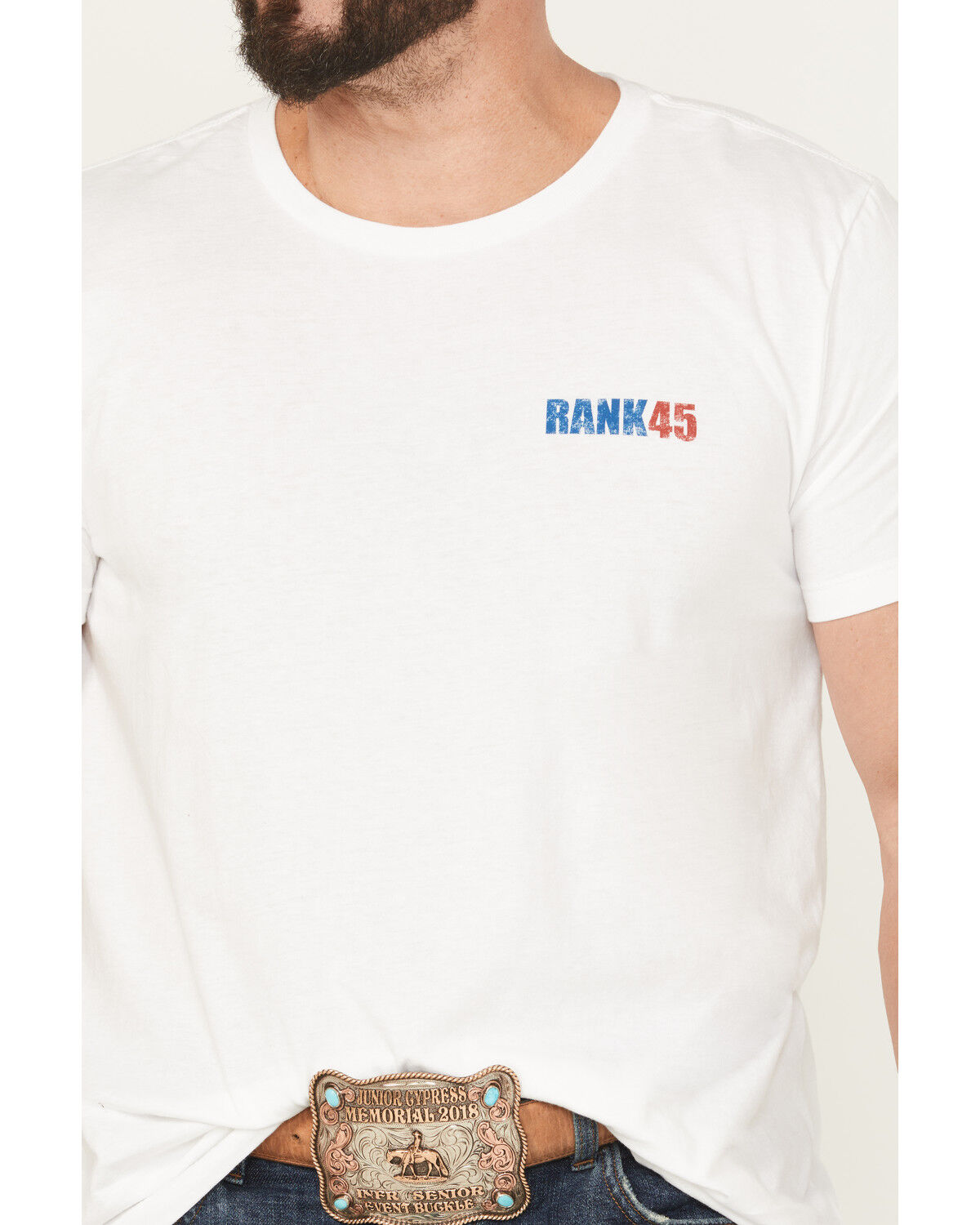 RANK 45® Men's Red 45 Short Sleeve Graphic T-Shirt