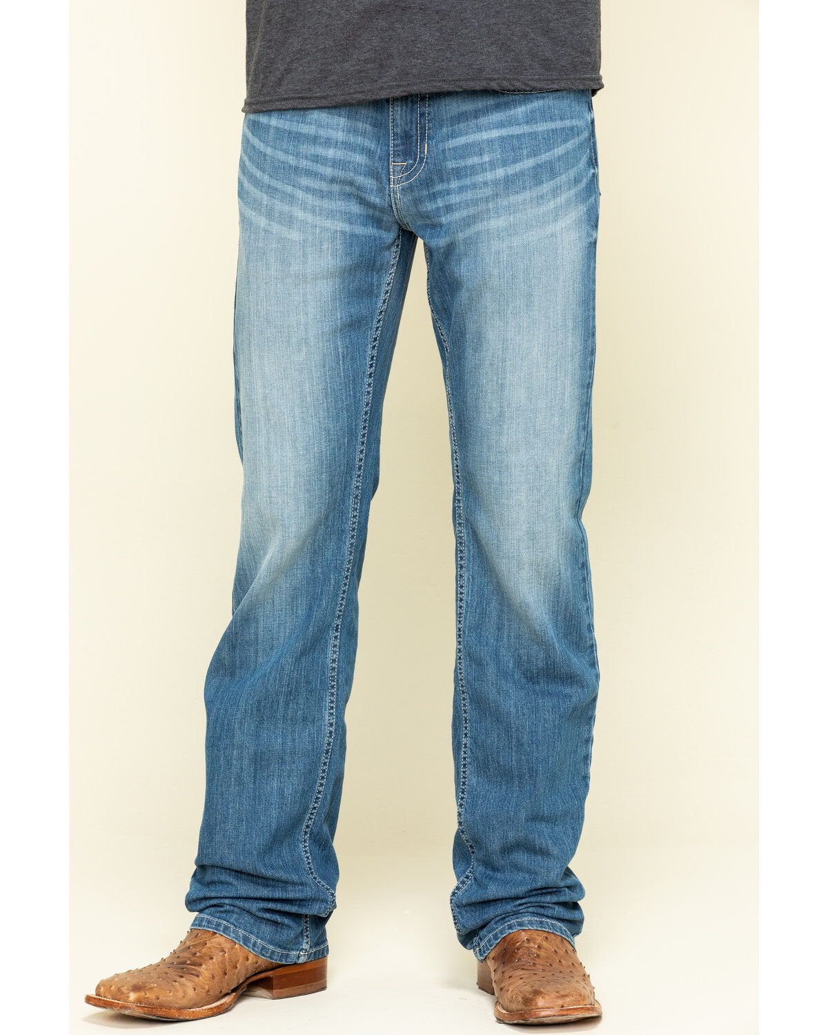 Cody James Men's Clovehitch Stackable Light Wash Stretch Regular Straight Jeans