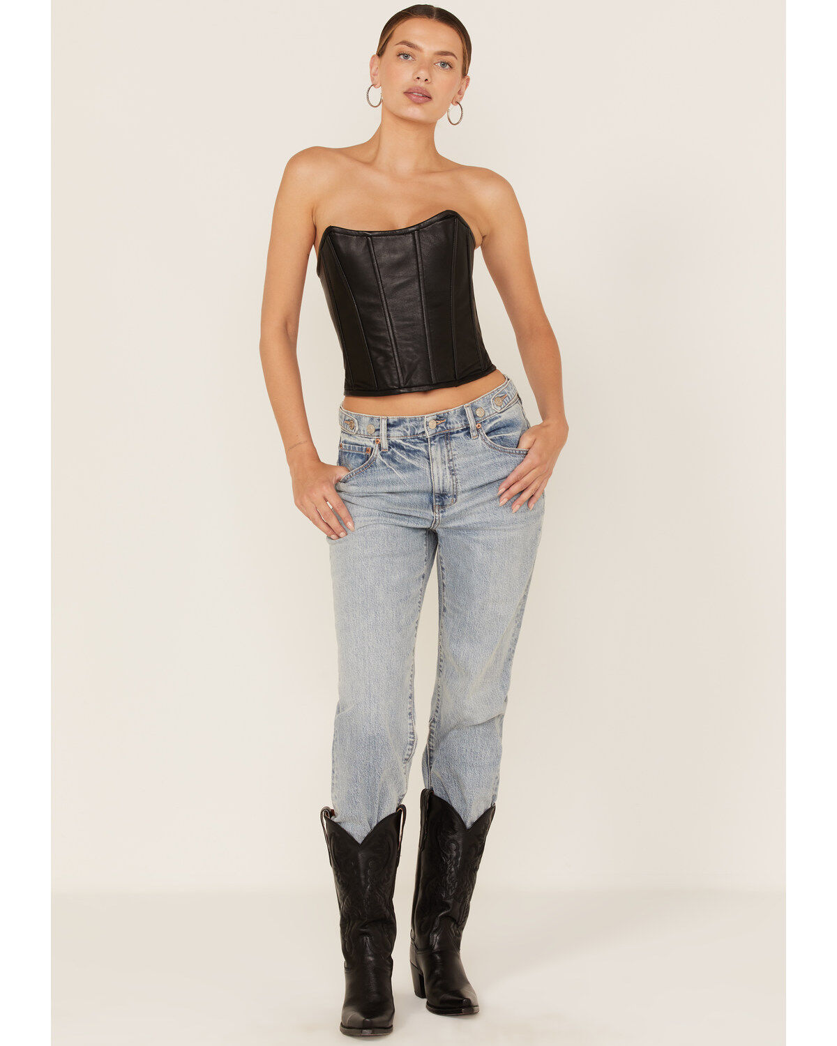 Understated Leather Women's Louise Leather Bustier