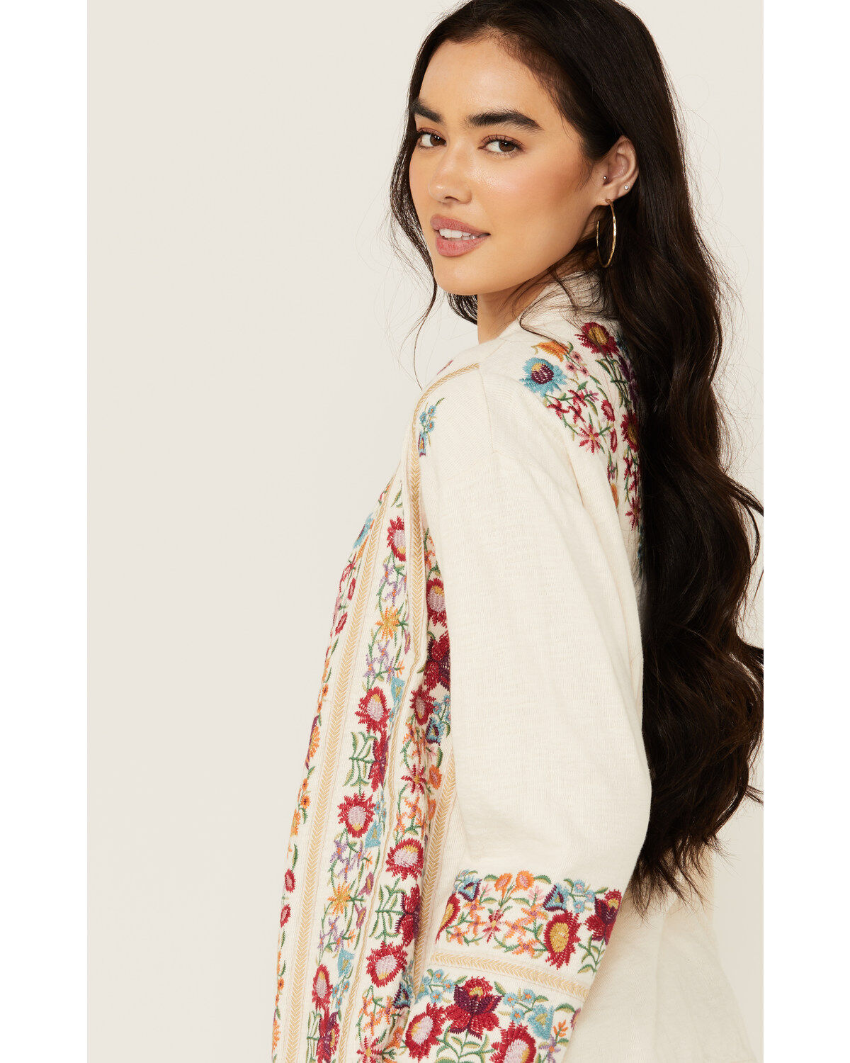 Johnny Was Women's Embroidered Floral Sweater