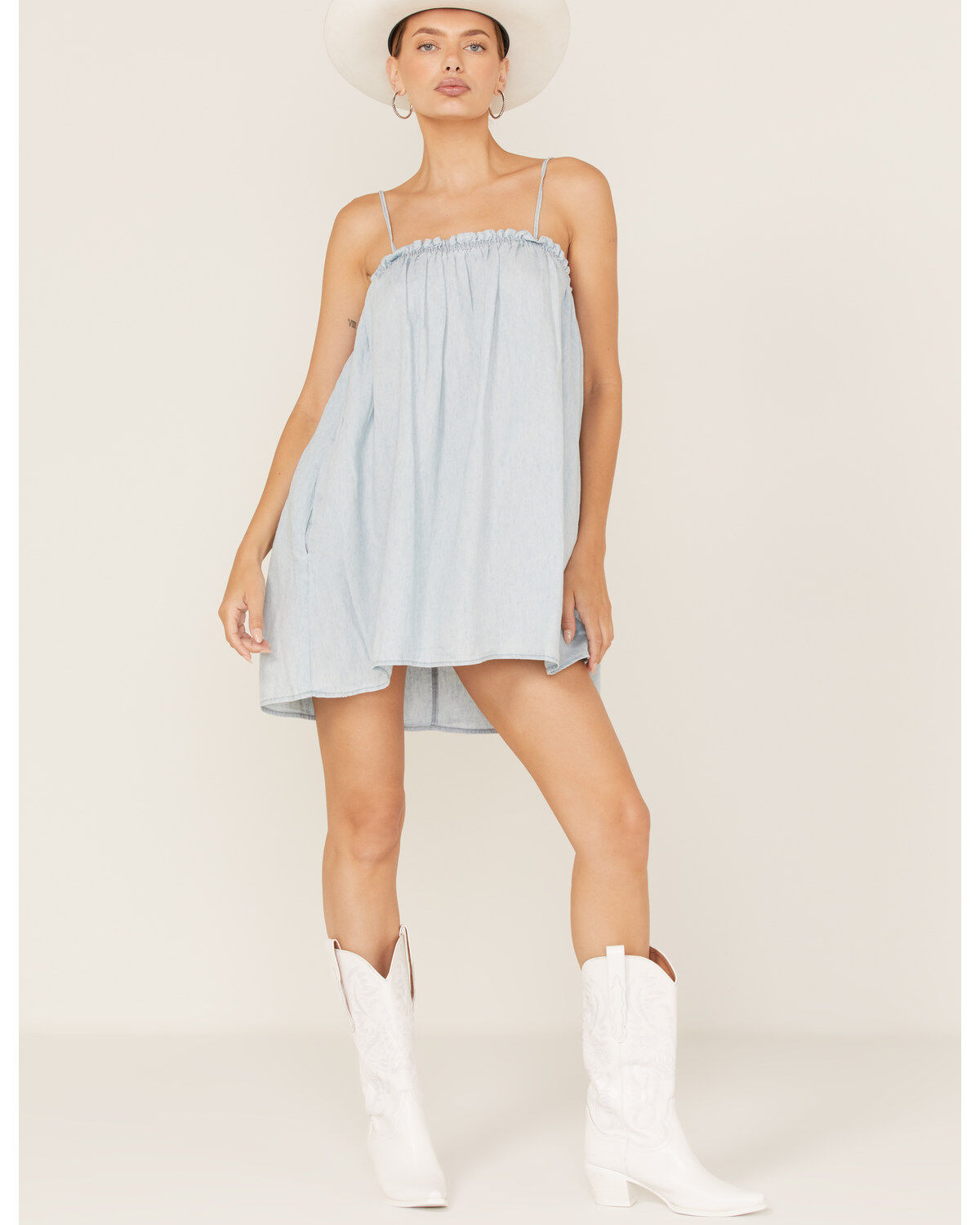 Show Me Your Mumu Women's Chambray Angel Mini Dress