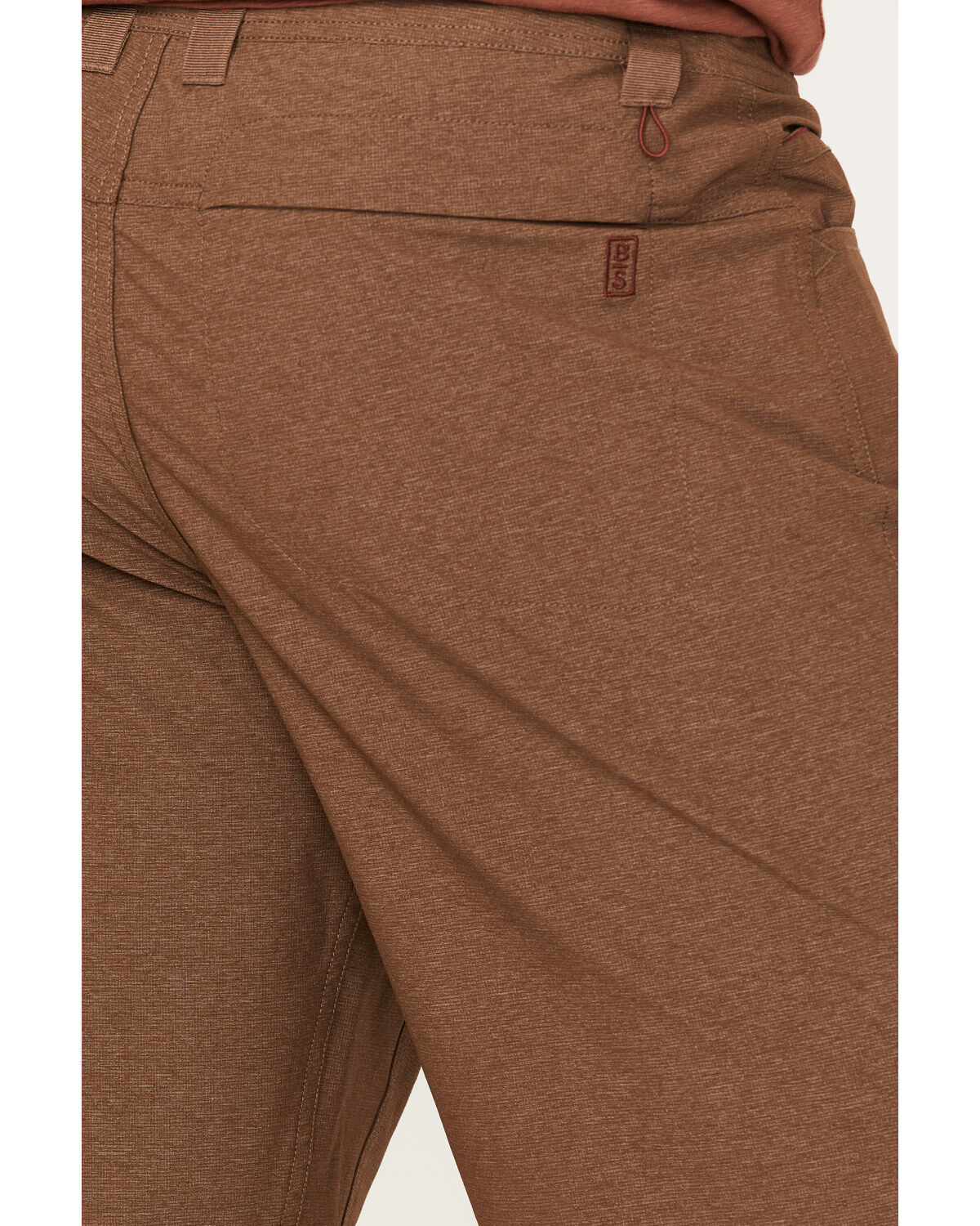 Brothers and Sons Men's Stretch Ripstop Brown Slim Straight Cargo Shorts