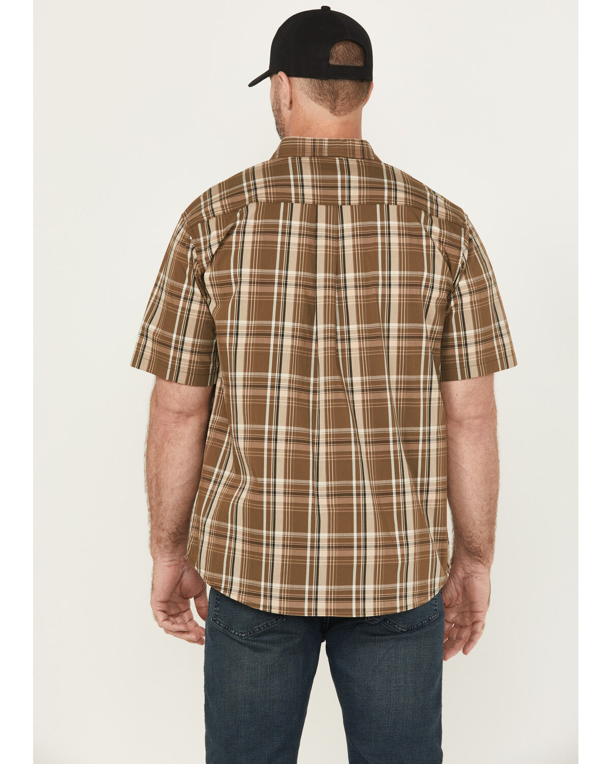 Dickies Men's Flex Plaid Print Short Sleeve Button-Down Work Shirt