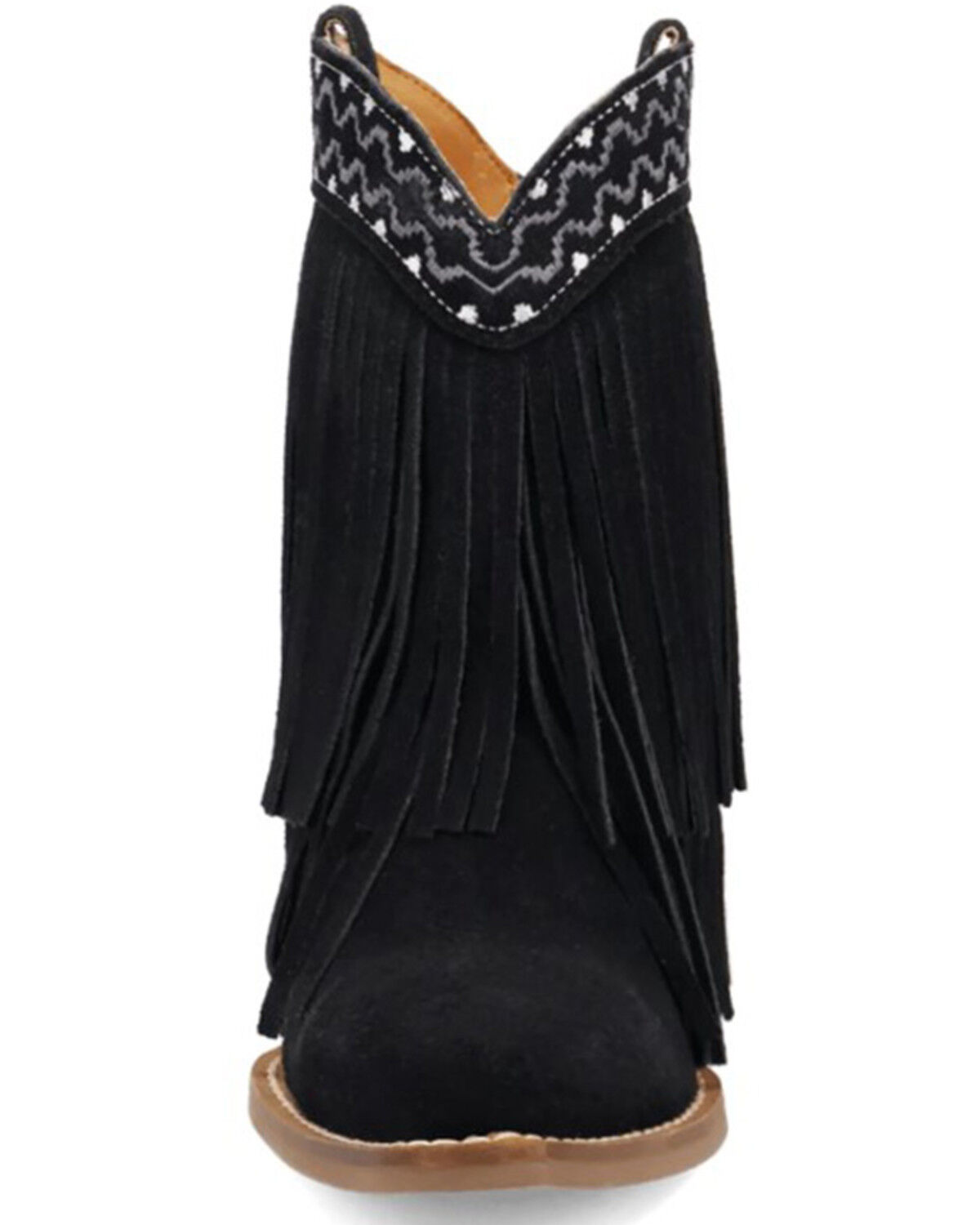 Dingo Women's Tapadero Suede Fringe Western Booties - Round Toe