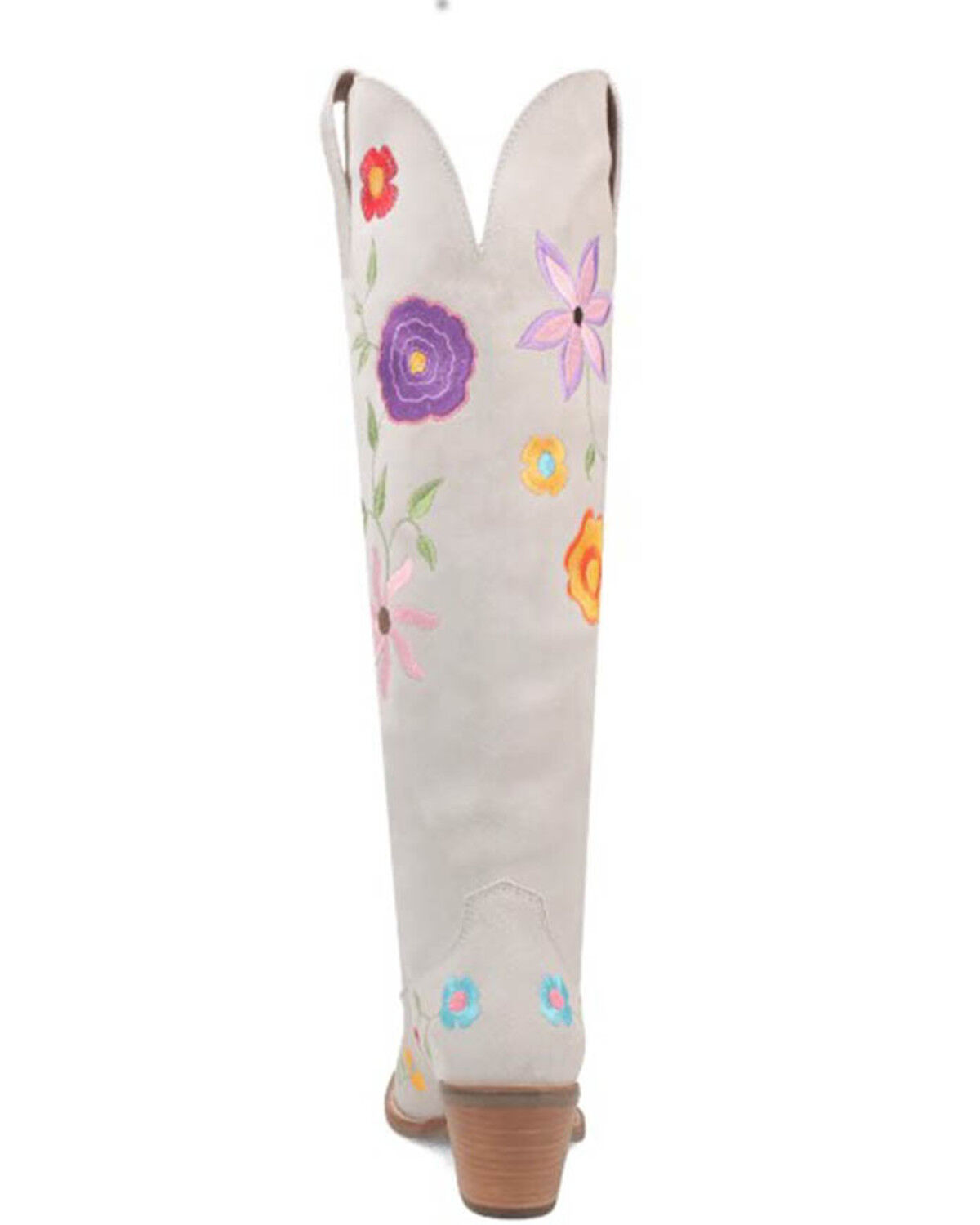 Dingo Women's Flower Power Suede Tall Western Boots - Snip Toe