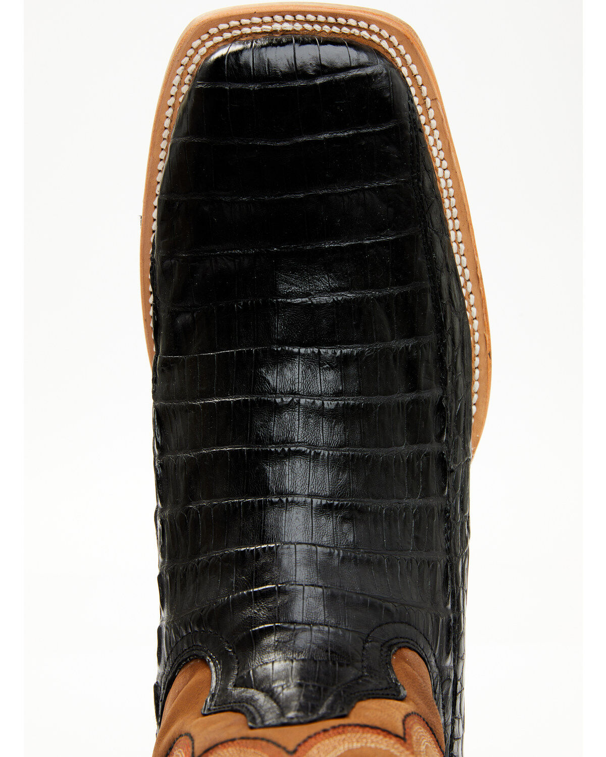 Tanner Mark Men's Exotic Caiman Belly Western Boots - Broad Square Toe