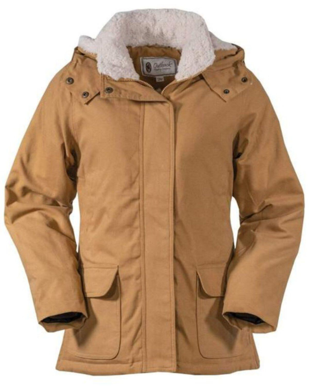 Outback Trading Co Women's Tan Canvas Juniper Fleece Hooded Jacket