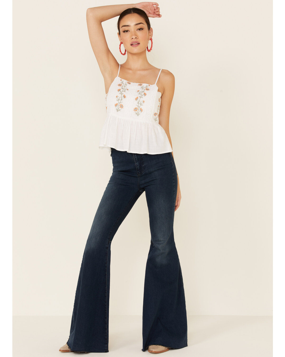 Patrons of Peace Women's Margo Floral Embroidered Cami Top