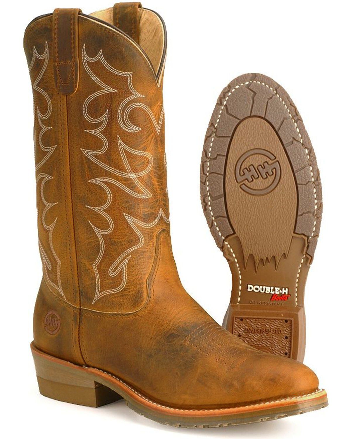 Double H Men's Gel Ice Western Boots - Round Toe