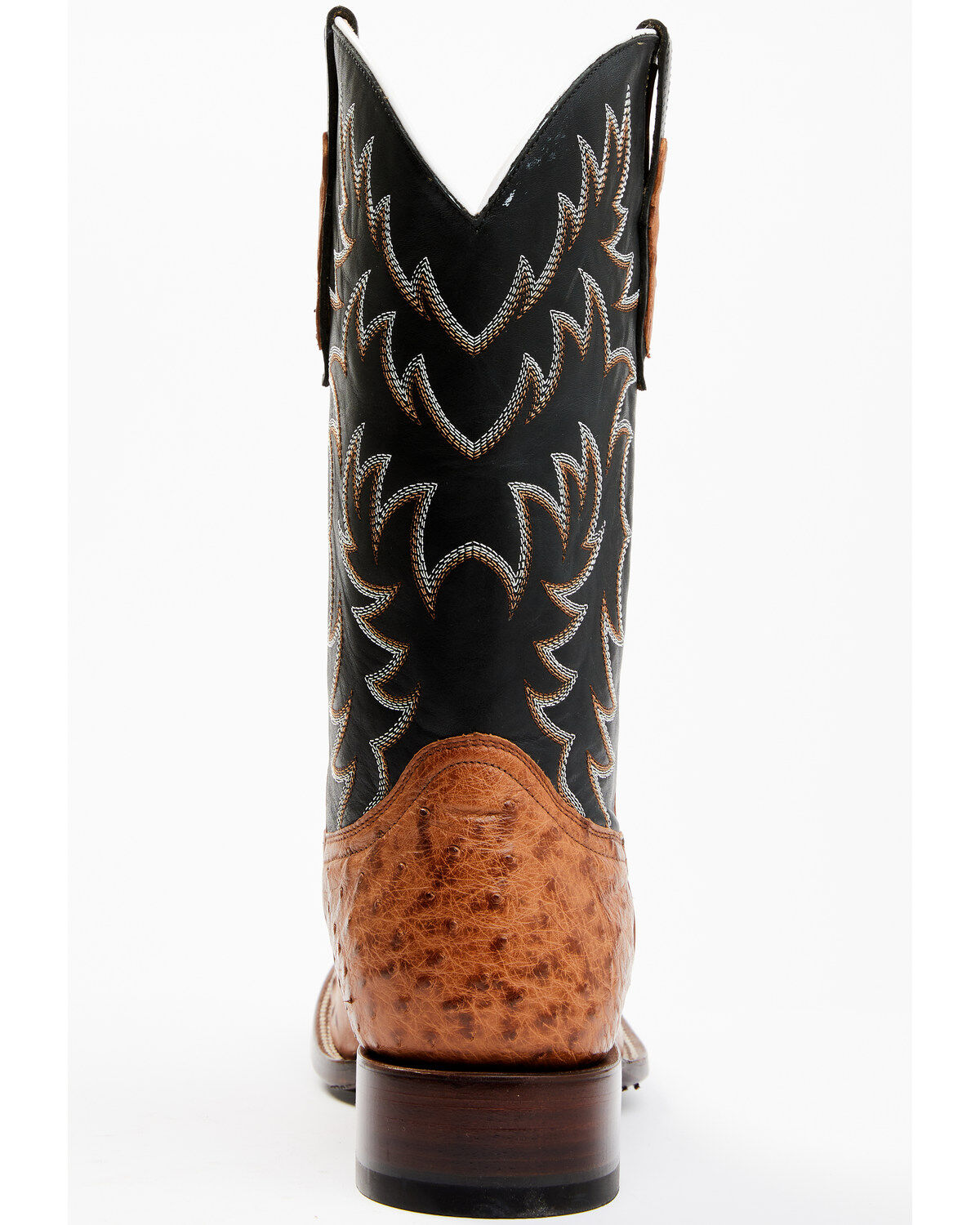 Cody James Men's Full Quill Cognac Ostrich Exotic Western Boots - Broad Square Toe