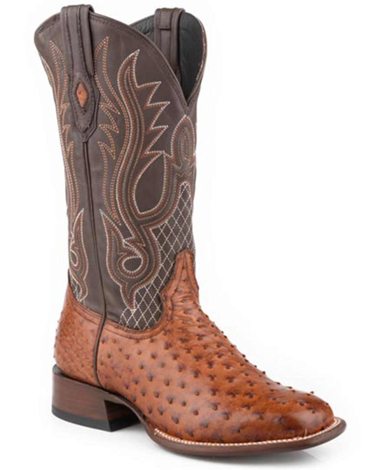 Stetson Men's Ozzy Exotic Full Quill Ostrich Western Boots - Broad Square Toe