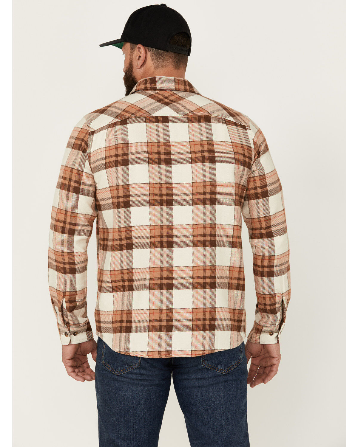 Brixton Men's Bowery Plaid Print Long Sleeve Button-Down Flannel Shirt