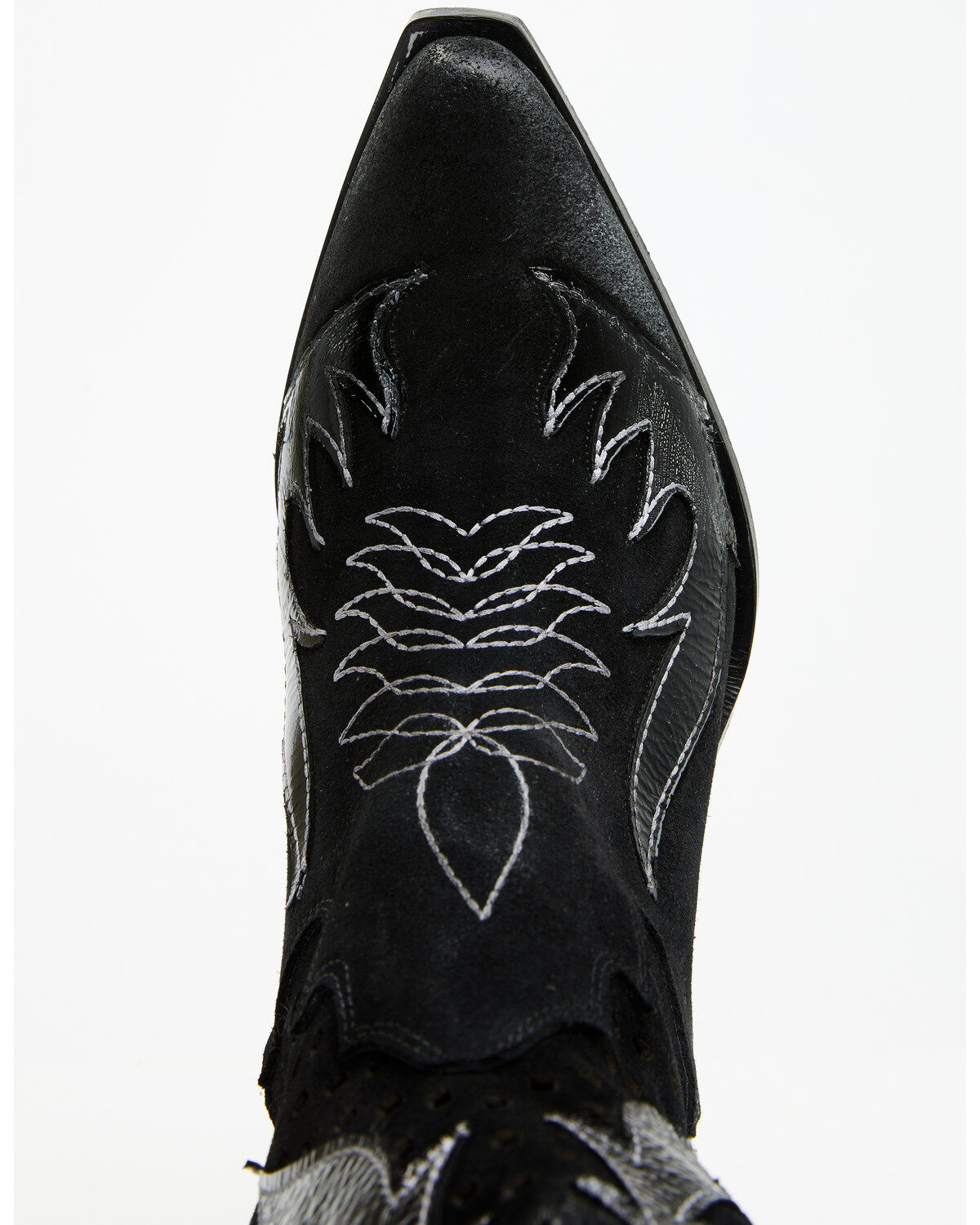 Italian Cowboy Women's Perforated Tall Western Boots - Snip Toe