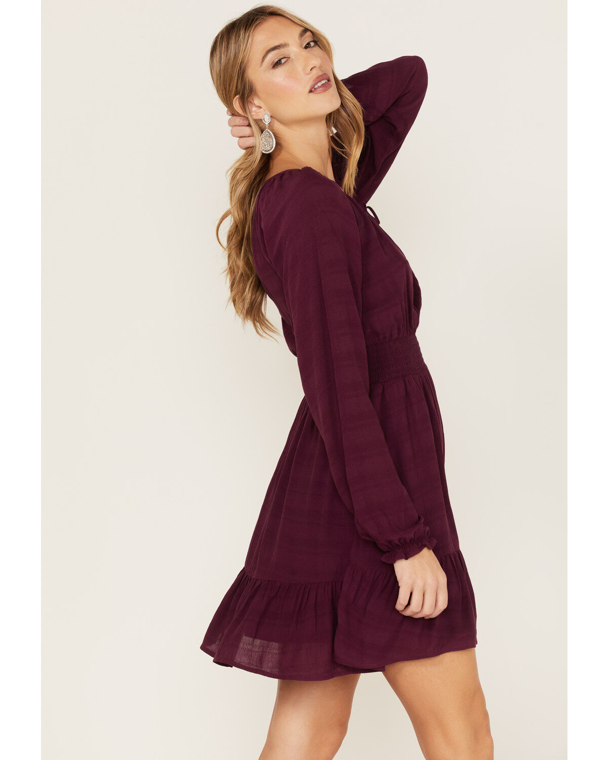 Idyllwind Women's Smock Long Sleeve Mini Dress