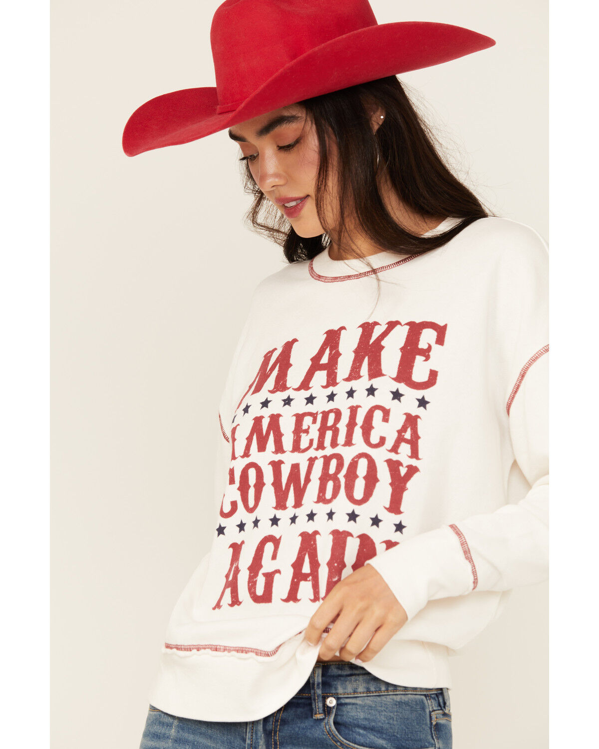 Blended Women's Make America Cowboy Again Graphic Sweatshirt