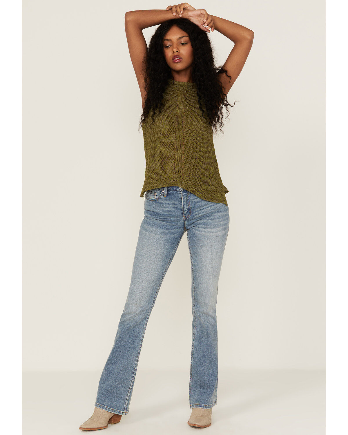 Panhandle Women's Halter Sweater Knit Tank