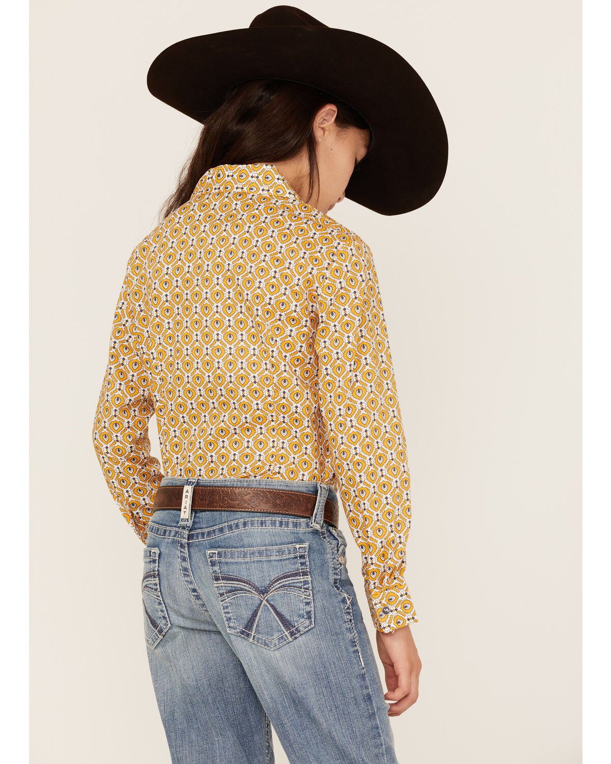 Cruel Girl Girl's Medallion Print Long Sleeve Western Snap Shirt