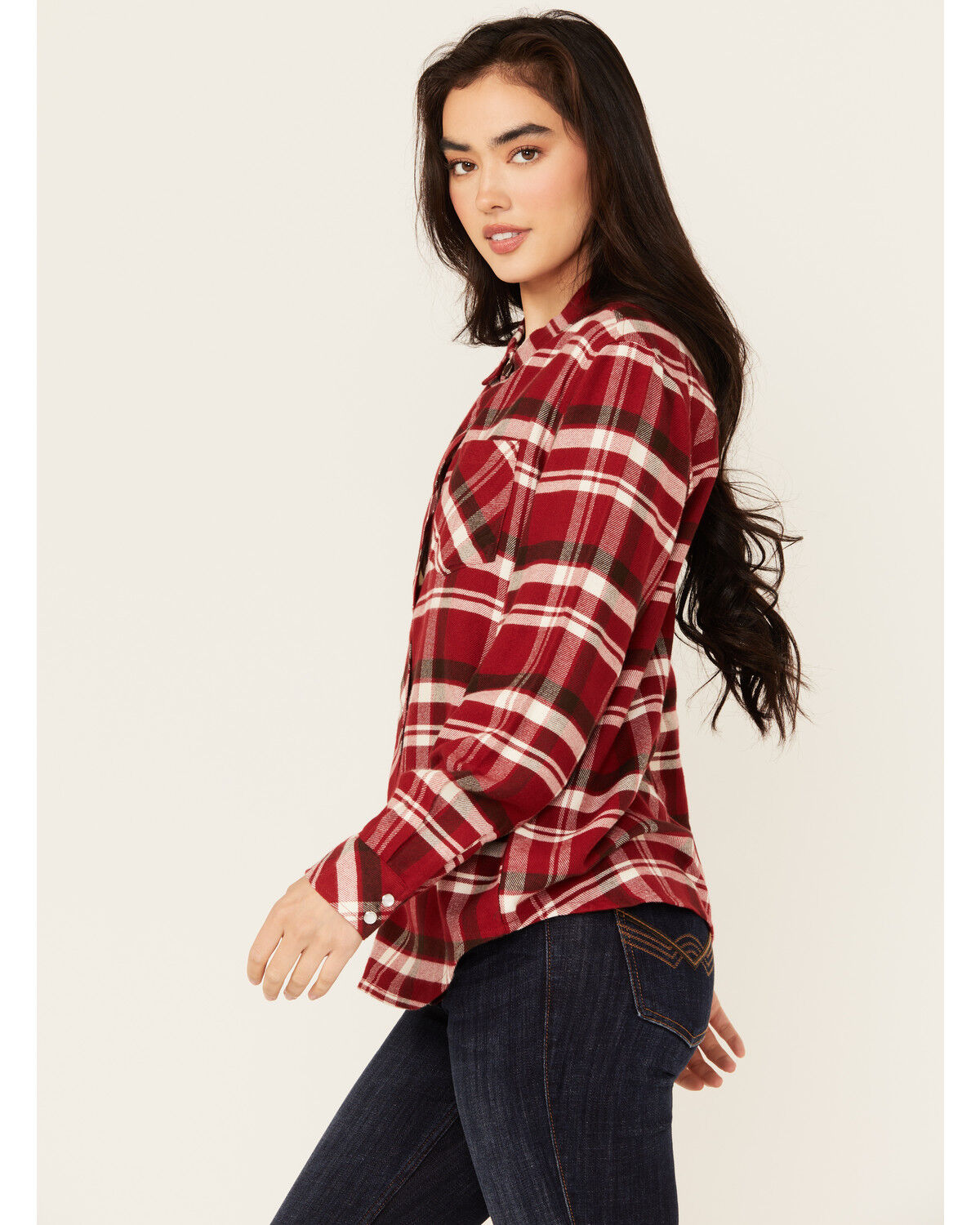 Idyllwind Women's Plaid Print Long Sleeve Snap Western Shirt