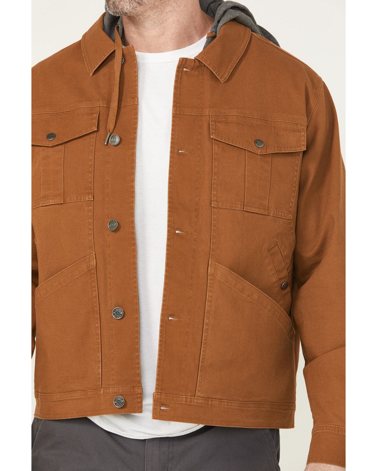 Lucky Brand Workwear Men's Canvas Hooded Trucker Jacket