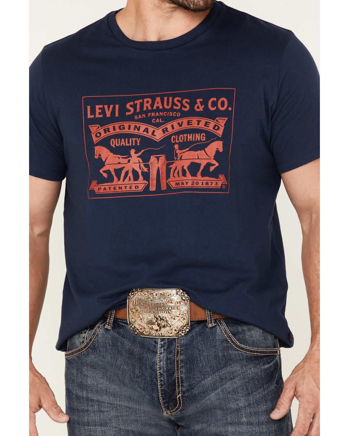 Levi's Men's Logo Patent Horse Graphic T-Shirt