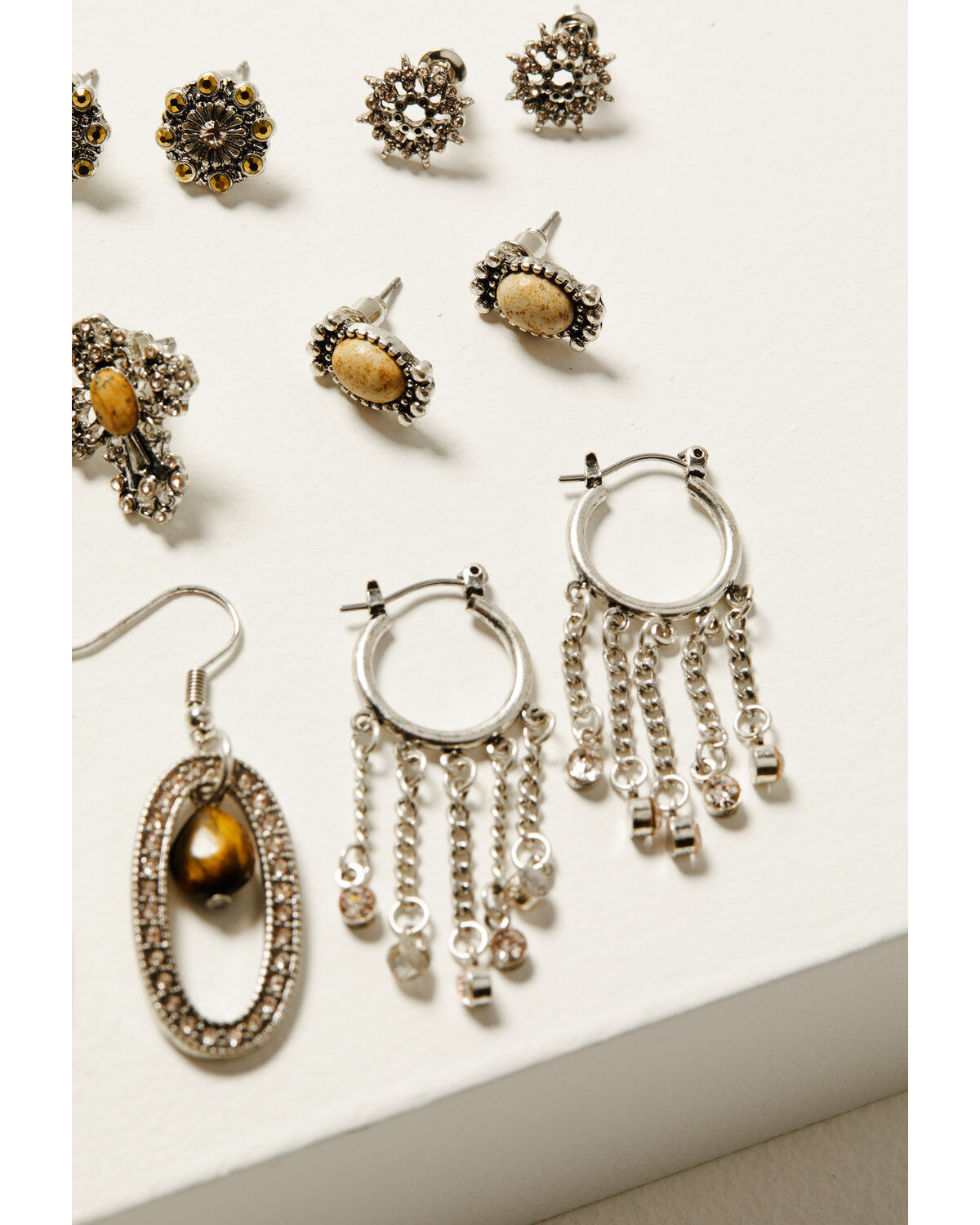 Shyanne Women's Champagne Chateau 6-Piece Jasper Earrings Set