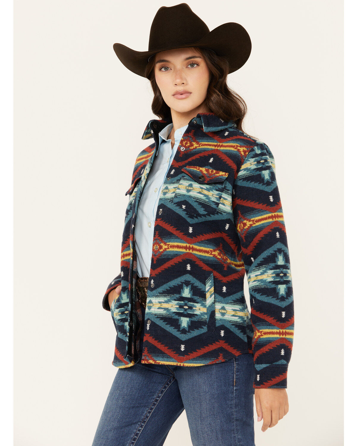 Panhandle Women's Southwestern Print Wool Jacket