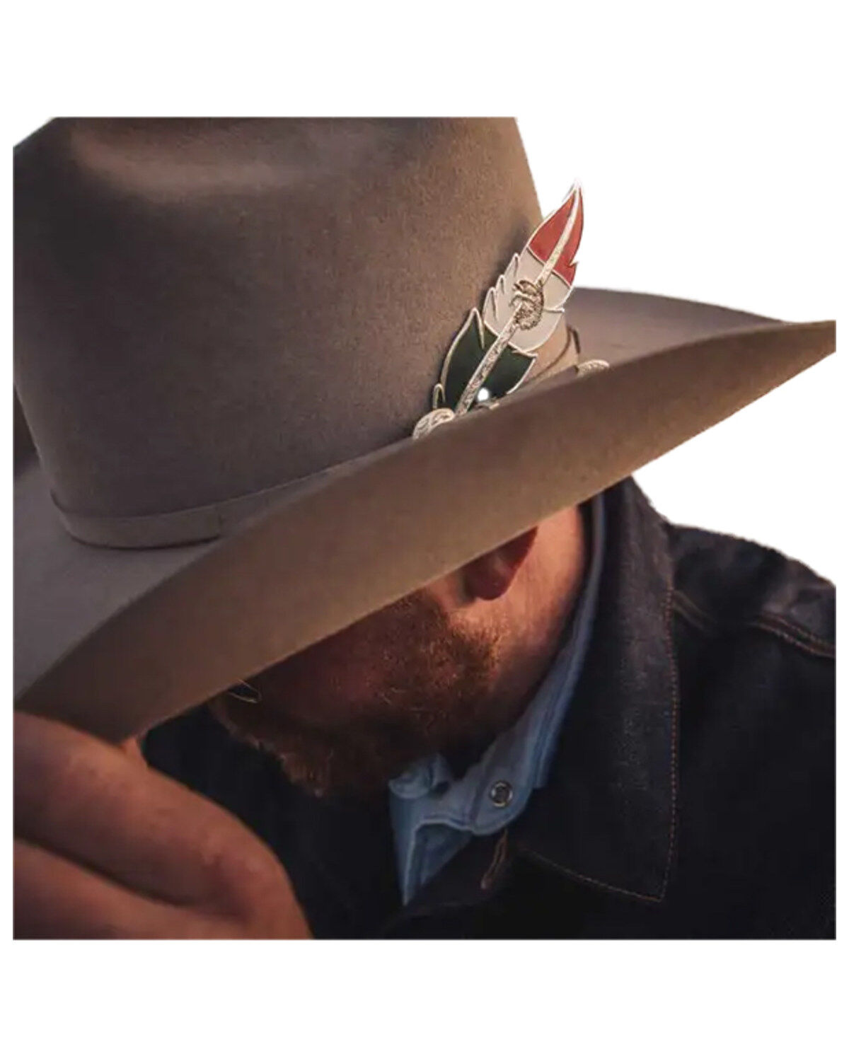 Montana Silversmiths Men's Mexico Flag Hat Feather