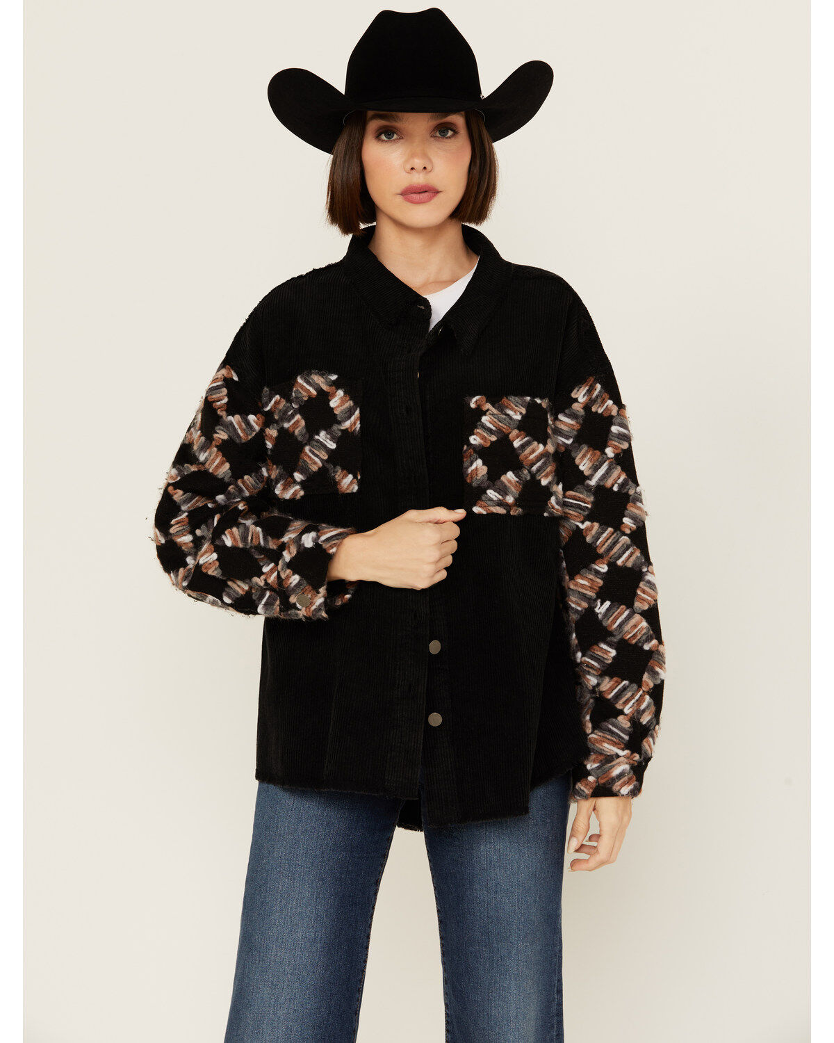 POL Women's Ribbon Detail Shacket