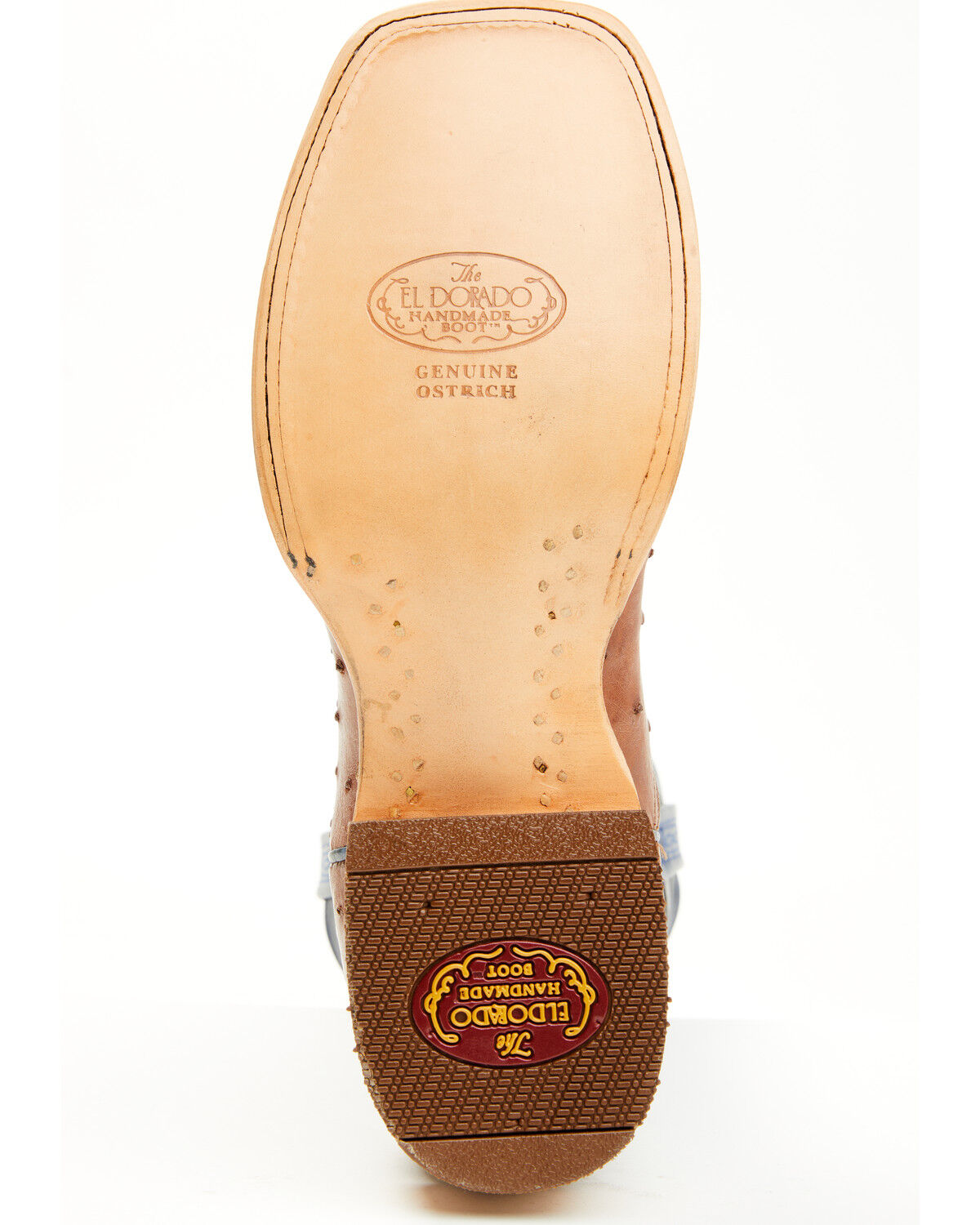 El Dorado Men's Exotic Ostrich Western Boots - Broad Square Toe