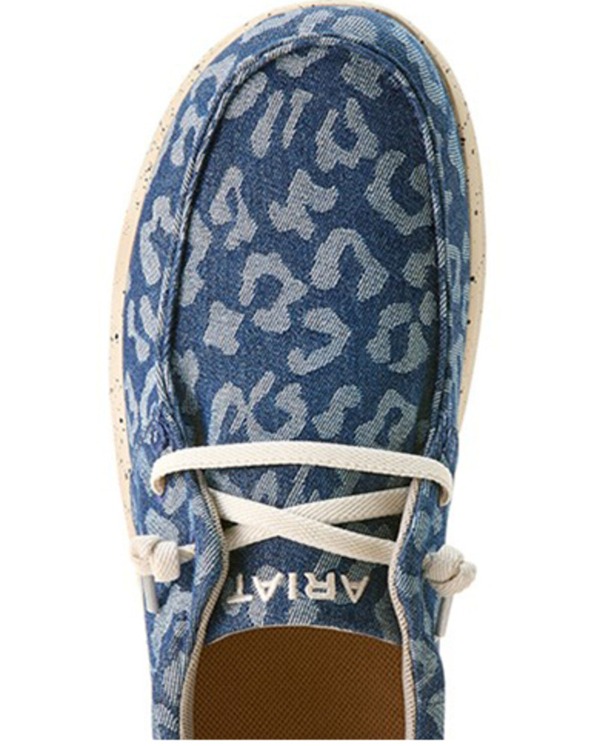 Ariat Women's Hilo Denim Leopard Print Casual Shoes - Moc Toe