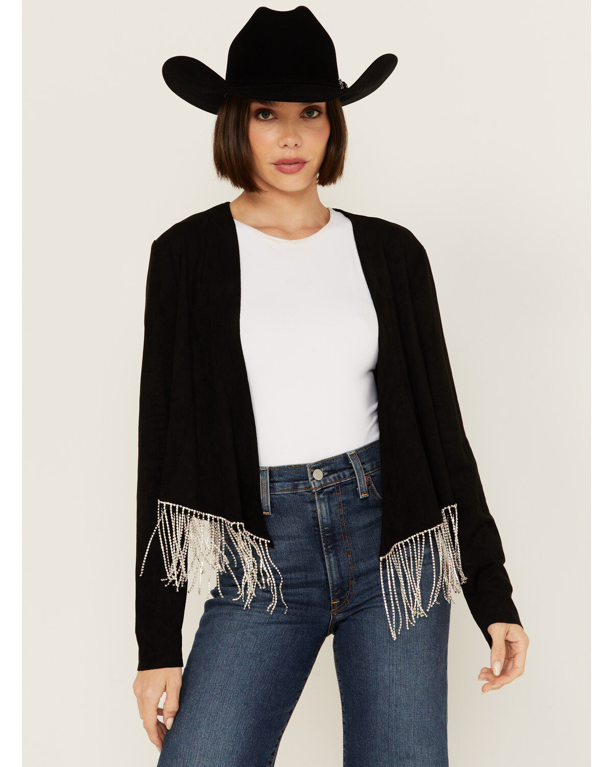 Vocal Women's Rhinestone Fringe Jacket