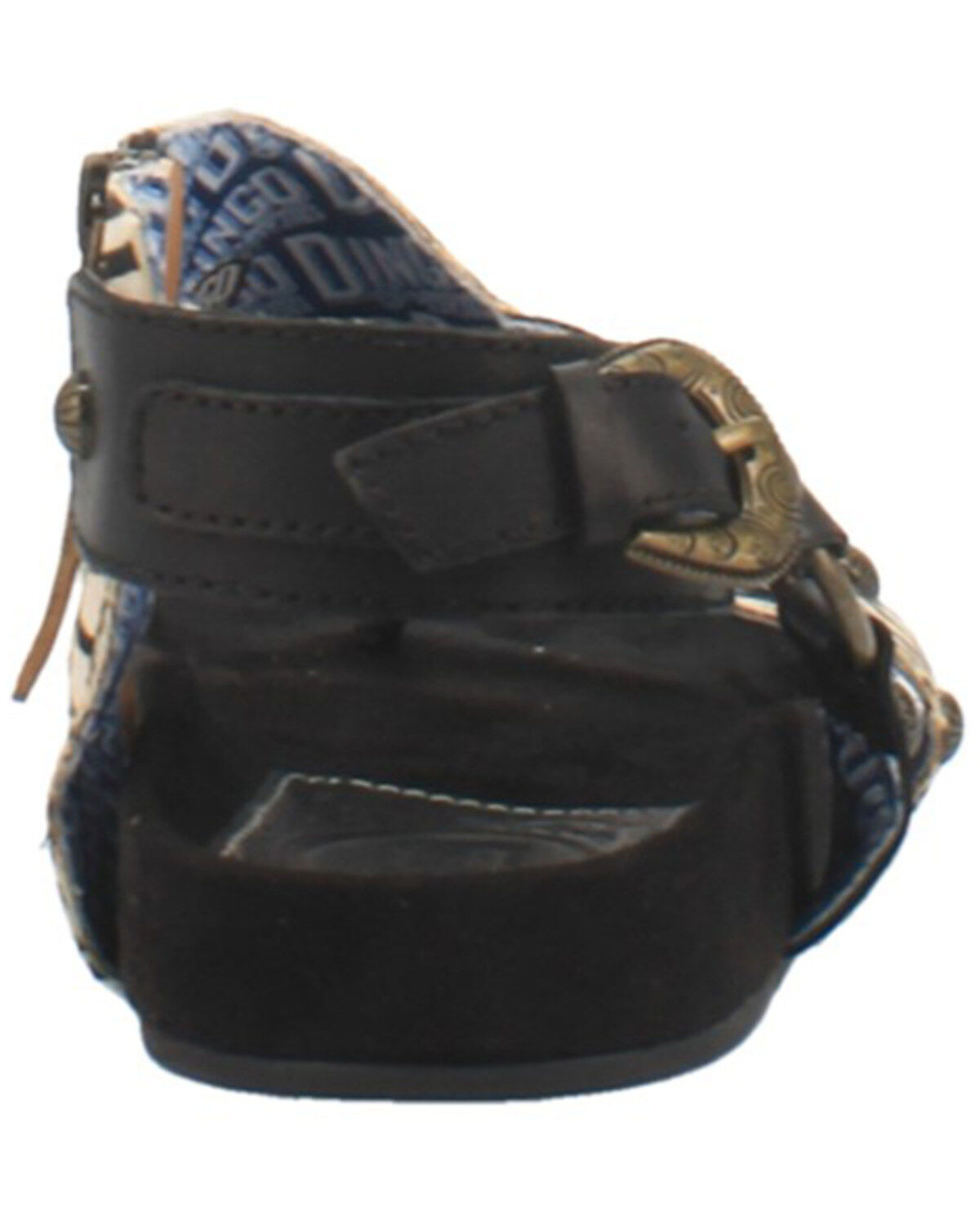 Dingo Women's Sage Brush Zebra Print Calf Hair Sandal