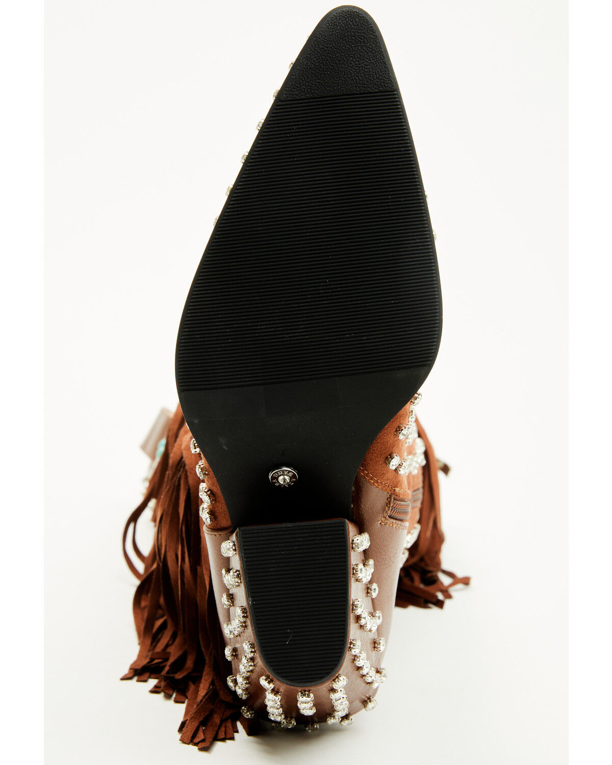 Azalea Wang Women's Bennett Embellished Fringe Tall Fashion Boots - Snip Toe