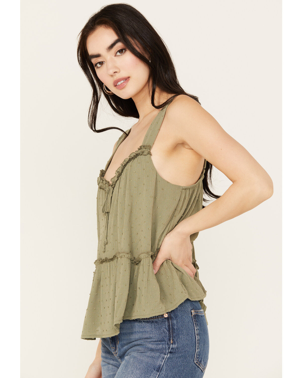 Trixxi Women's Swiss Dot Tank