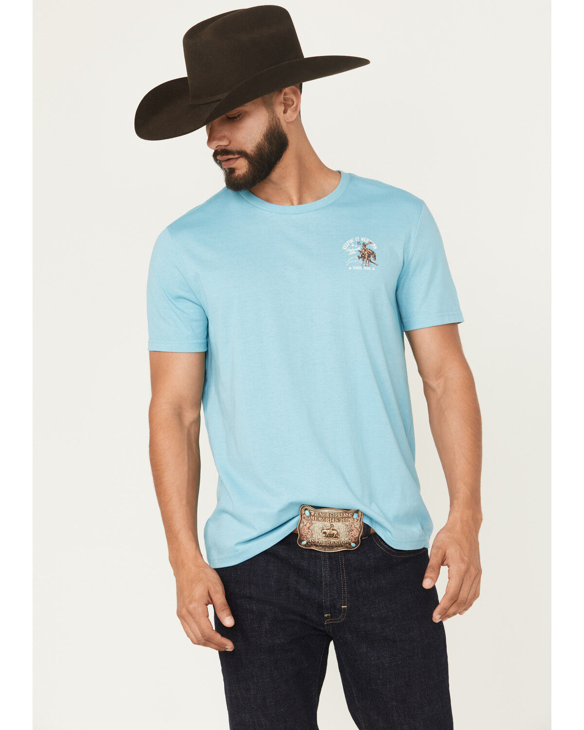 Panhandle Slim Men's Keepin' It Western Short Sleeve Graphic T-Shirt