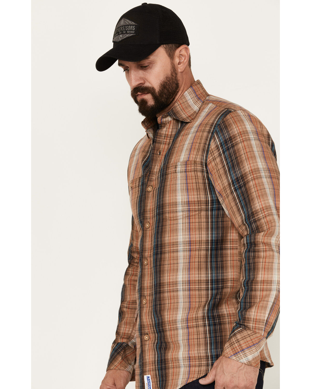 Resistol Men's Vail Large Plaid Button Down Western Shirt