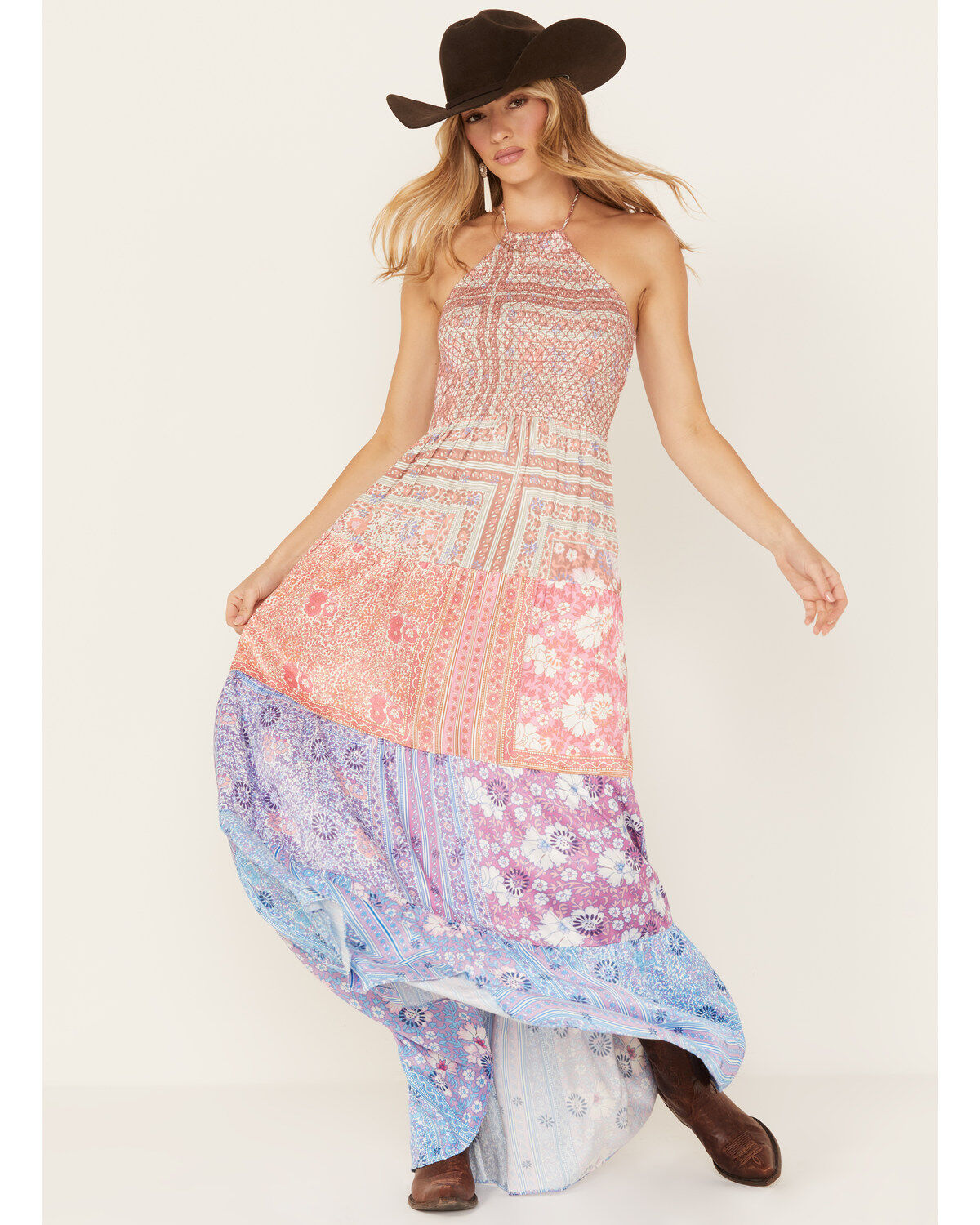 Jen's Pirate Booty Women's Fairytale Juliette Patchwork Maxi Dress