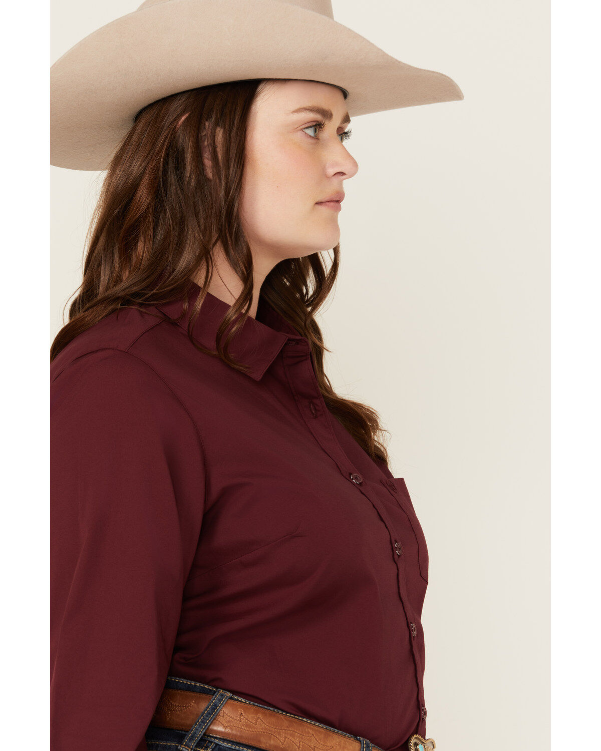 Ariat Women's R.E.A.L Kirby Long Sleeve Button-Down Stretch Western Shirt - Plus