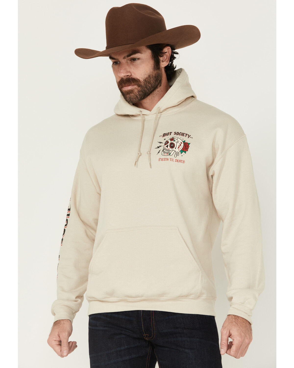 Riot Society Men's Boot Barn Exclusive Fiesta Til Death Cowgirl Graphic Hooded Sweatshirt