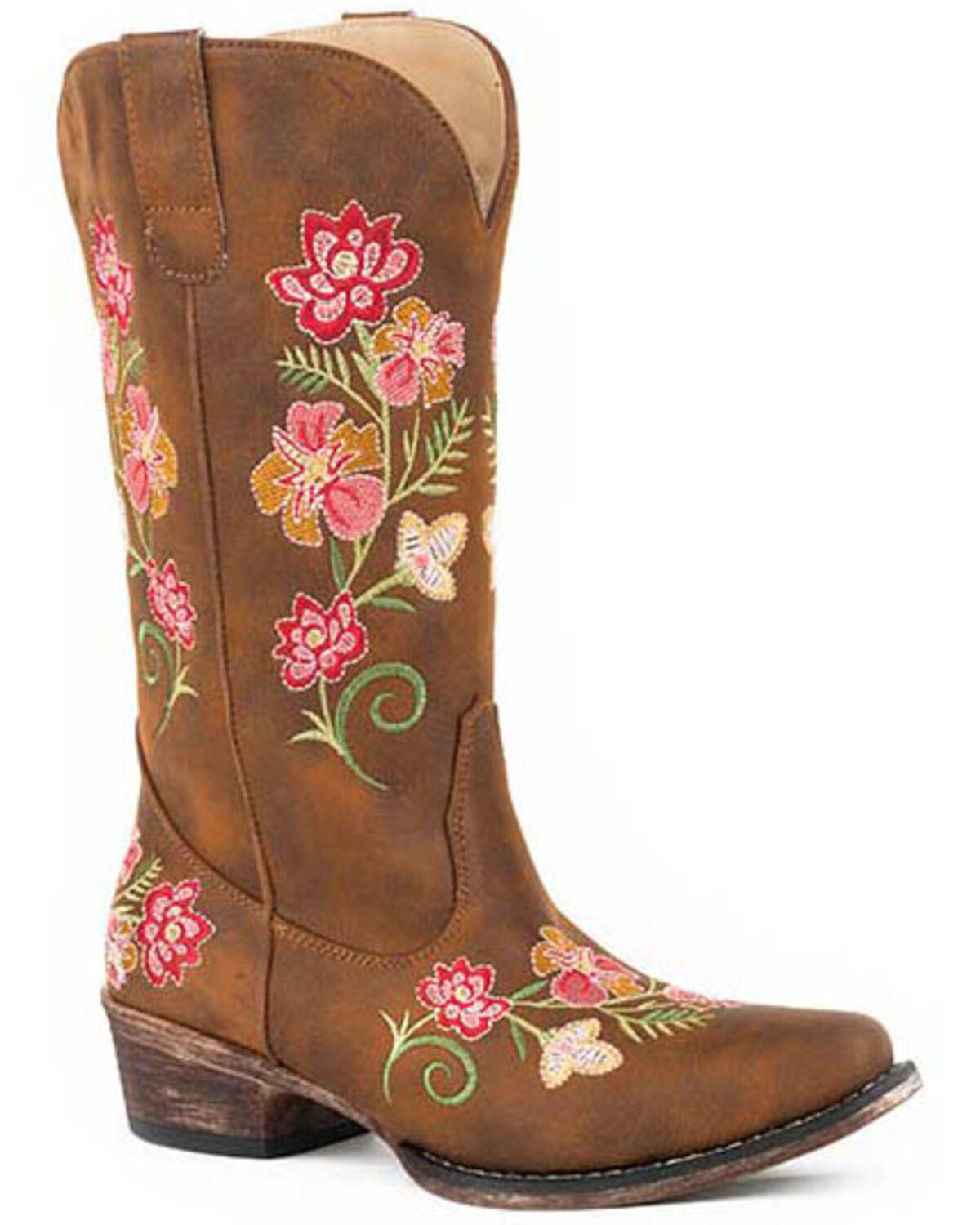 Roper Women's Vintage Cognac Western Boots - Snip Toe