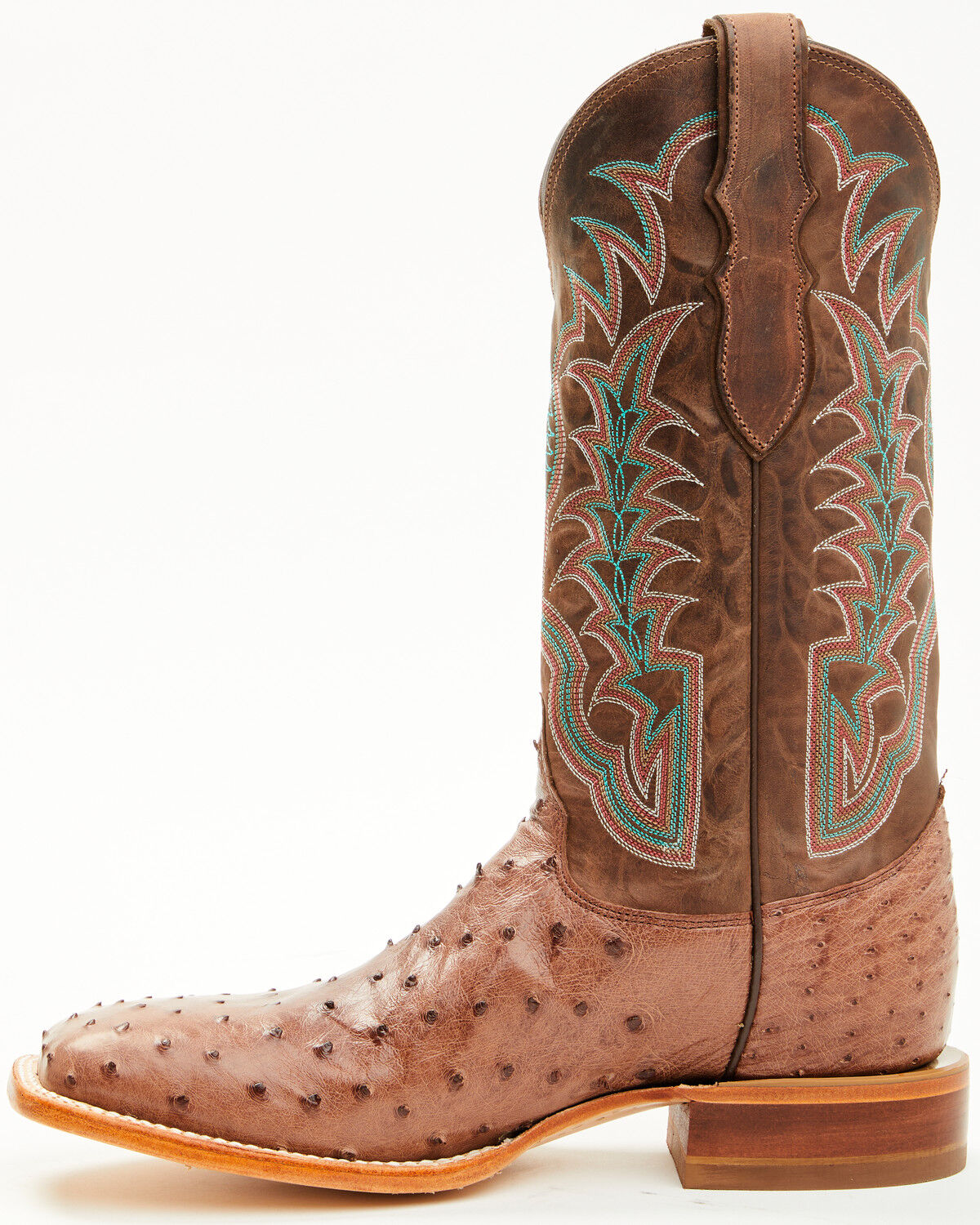 Justin Men's Chisolm Exotic Ostrich Western Boots - Broad Square Toe